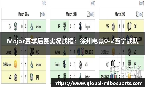 Major赛季后赛实况战报：徐州电竞0-2西宁战队